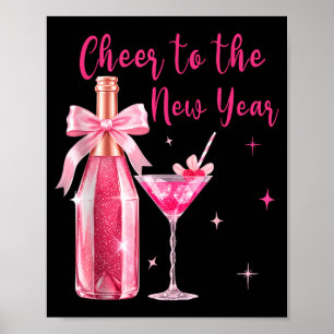 Prost auf das neue Jahr 2026 Champagner Silvester Poster