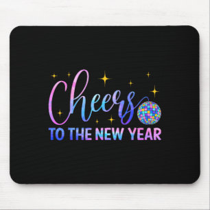 Prost auf das neue Jahr 2026 Disco-Kugel Silvester Mousepad