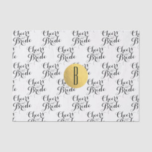 Prost auf die Braut Benutzerdefiniertes Monogramm Seidenpapier