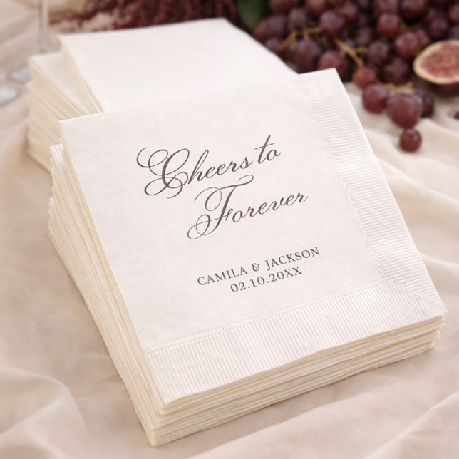 Prost auf die ewige viktorianische braune Hochzeit Serviette (Von Creator hochgeladen)