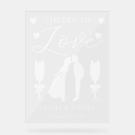 Prost auf die Liebe Personalisierte Hochzeit Acrylschild