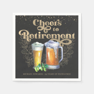 Prost auf die Rente Vintage Prost & Bier Serviette