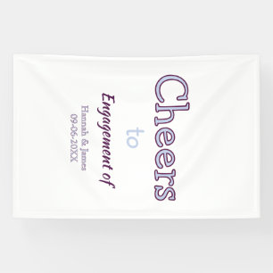 Prost auf die Verlobung von name lila Pastell Maro Banner