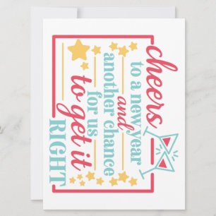 Prost auf ein neues Jahr Feiertagskarte