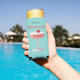 Prost auf [Name] Himbeer-Cocktail Selters Dosenkühler