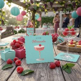 Prost auf [Name] Individuelle Party Rechteckiger Pappuntersetzer