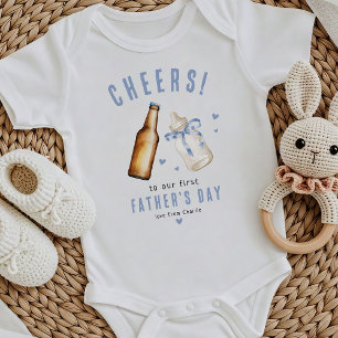 Prost auf unseren 1. Vatertag, süßes Geschenk für  Baby Strampler