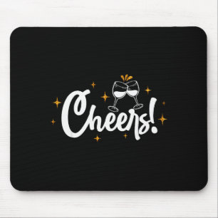 Prost aufs neue Jahr 2026 Feuerwerk Silvester Mousepad