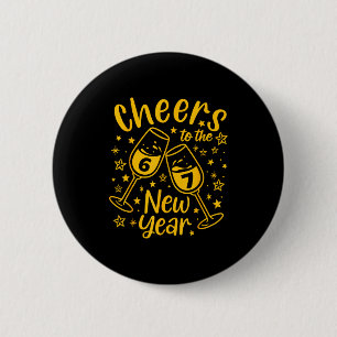 Prost aufs neue Jahr 2026 Lustig 67 Meme Neujahr Button