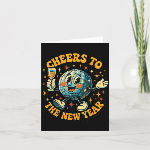 Prost aufs neue Jahr 2026 Retro-Party-Geschenk Karte