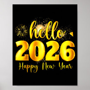 Prost aufs neue Jahr Frohes neues Jahr 2026 Party  Poster