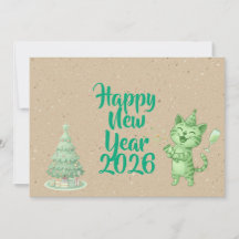 Prost aufs Neujahrsgrußkarte