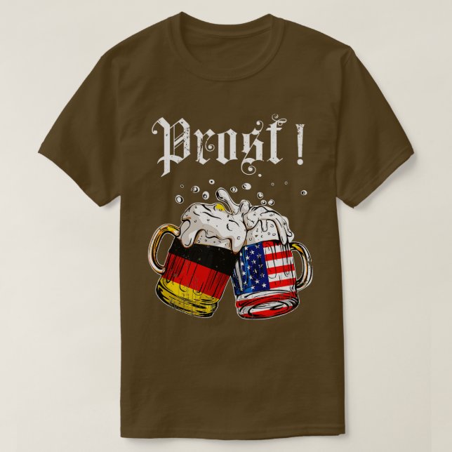Prost Beer Deutsche Flagge Oktoberfest Männer M T-Shirt (Design vorne)
