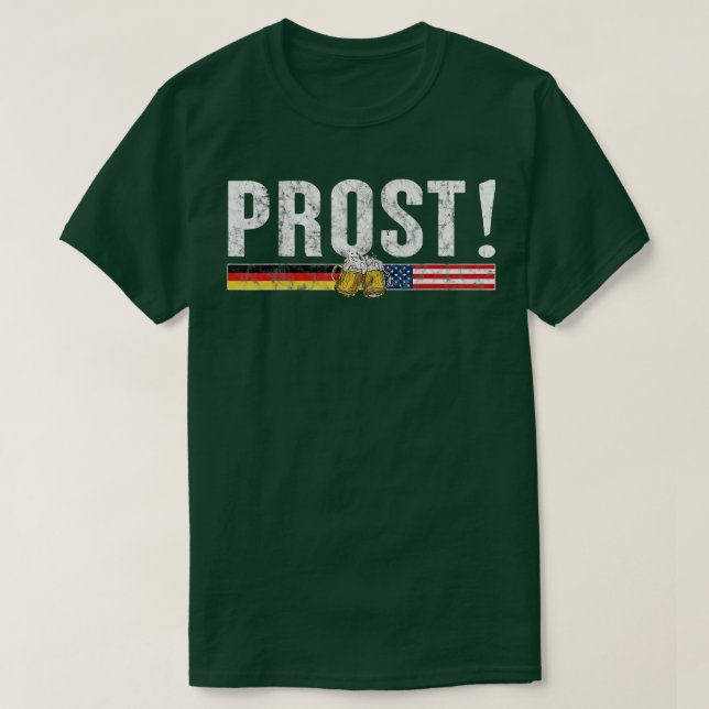 Prost Beer Deutsche Flagge Oktoberfest Männer Mu T-Shirt (Design vorne)