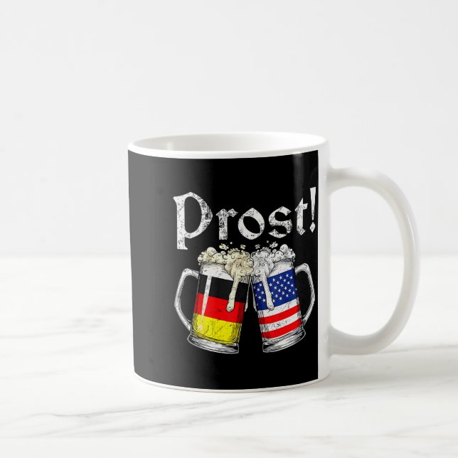 Prost Beer German American Flag Men Mug  Kaffeetasse (Rechts)
