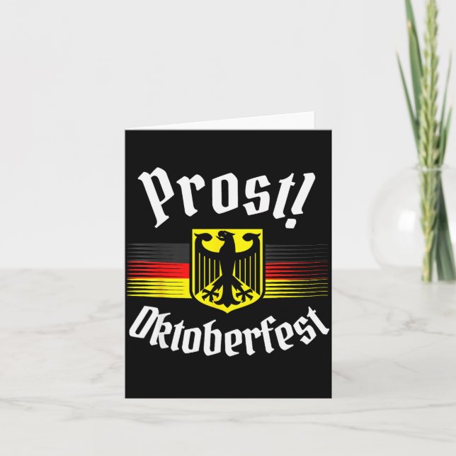 Prost Beer German American Flag Men Mug  Karte (Vorderseite)