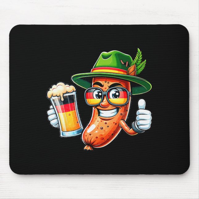 Prost Beer German American Flag Men Mug  Mousepad (Vorne)