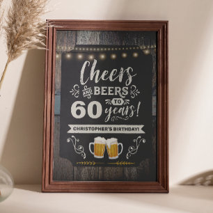 Prost & Bier 60. Willkommensschild 20x30 Poster