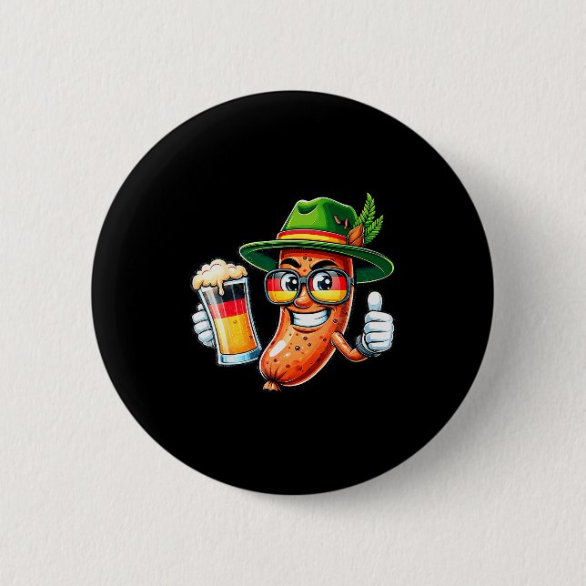 Prost Bier Deutsch-Amerikanische Flagge Männer Tas Button (Vorderseite)