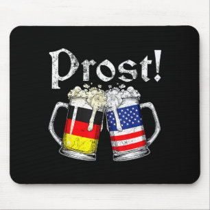 Prost Bier Deutsch-Amerikanische Flagge Männer Tas Mousepad