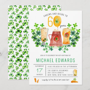 Prost Bier Geburtstags St. Patrick's Day Party Einladung