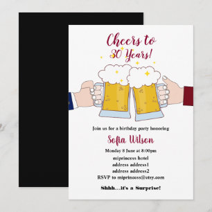 Prost, Bier, Geburtstagsparty-Einladung Einladung