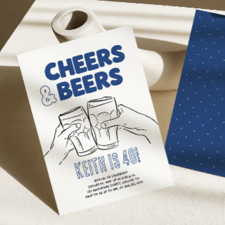 Prost & Bier Männer 30, 40, 50, 60 Geburtstag Einladung