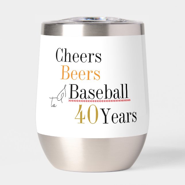 Prost Bier und Baseball 40. Geburtstagsfeier (Vorderseite)