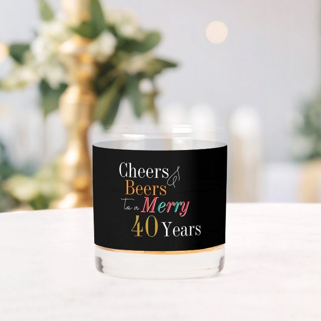 Prost Biere Frohe 40. Weihnachtsgeburtstagsfeier Whiskyglas (Insitu (Hochzeit))