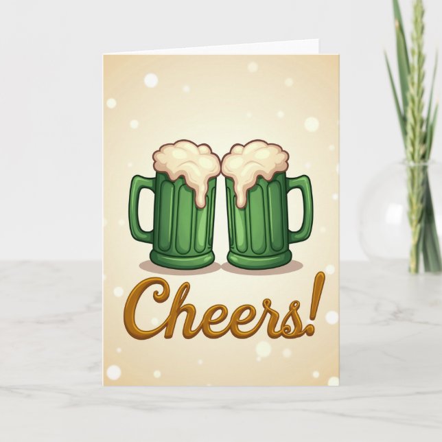 Prost Bierkrüge Feierkarte Karte (Vorderseite)