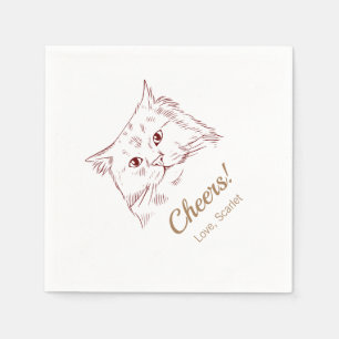 Prost! Cat Wedding Napkins Serviette