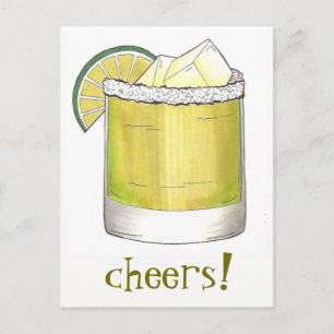 Prost! Celebration Margarita Cocktail Limette Gree Postkarte