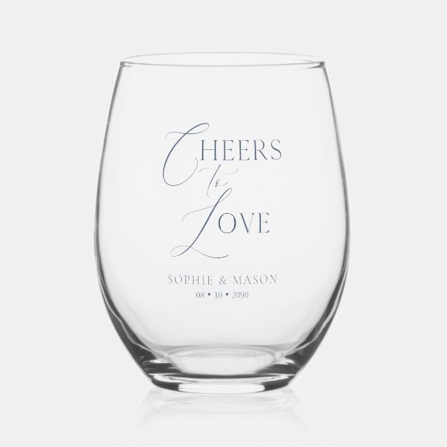 Prost der Liebe Stielwein Glas  (Vorderseite)