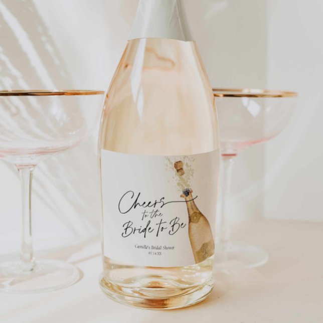 Prost der zukünftigen Braut (Cheers to the bride to be wine label )