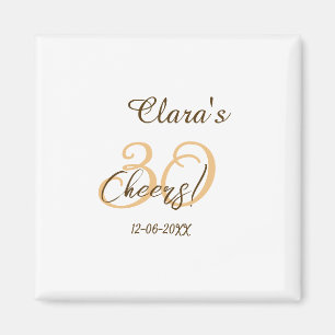 Prost dreißigster Geburtstag Holzkohle-Braun Orang Magnet