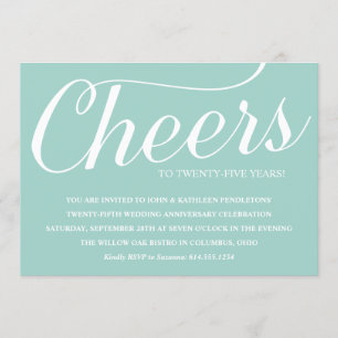 Prost! Einladung zur 25. Hochzeitstag-Party