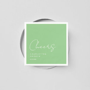 Prost! Elegante, minimale Handschrift Serviette