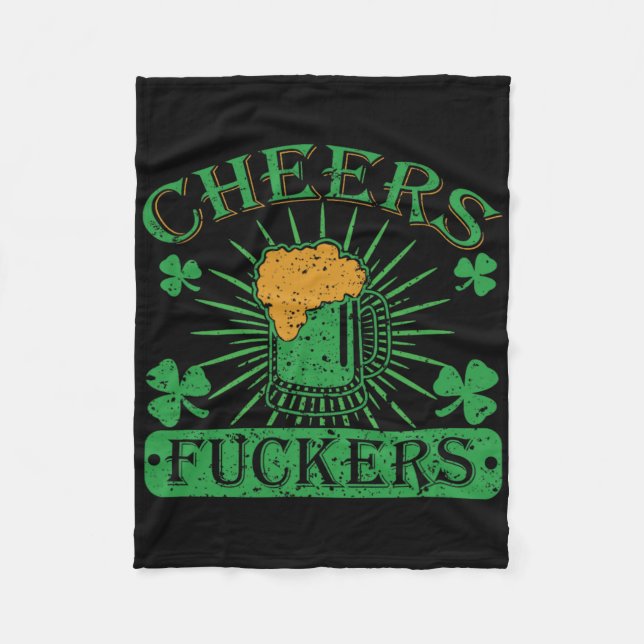 Prost Ers Lustiger St. Patricks Day Irischer Trink Fleecedecke (Vorderseite)