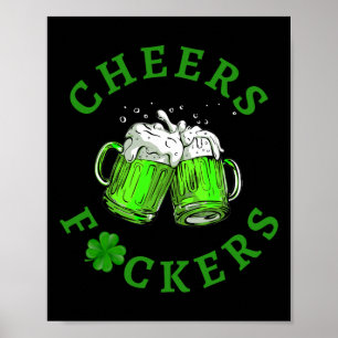 Prost Ers Lustiger St Patricks Day Irisches Trinke Poster