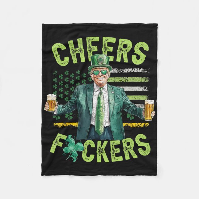 Prost Ers St Patricks Day Lustiger Biertrinker Tru Fleecedecke (Vorderseite)