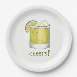 Prost! Feier Margarita Cocktail Party Dekoration Pappteller