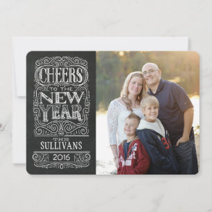 Prost! Fotokarte für das neue Jahr Feiertagskarte