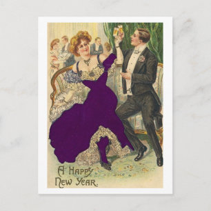 Prost! Frohes Neues Jahr, Vintage Postkarte