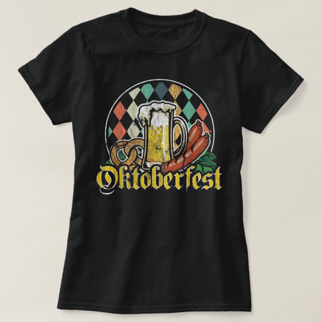 Prost Germany Flag Oktoberfest Deutscher Bierrüber T-Shirt (Design vorne)