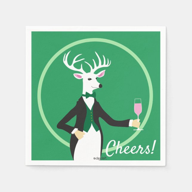 Prost Hirsche! Serviette (Vorderseite)