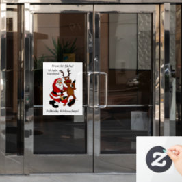 Prost it bags - Frohe Weihnachten! Deutscher Text Fensteraufkleber