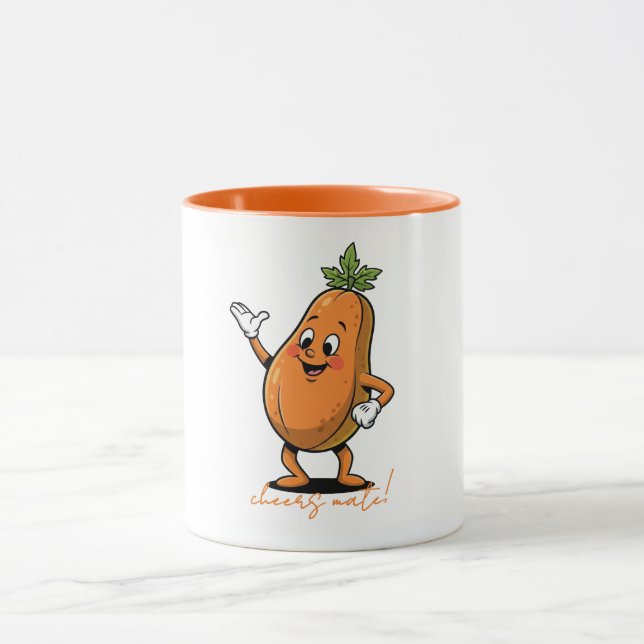 Prost Kumpel Glückliche Papaya Tasse (Zentrum)
