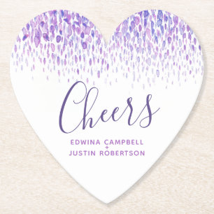 Prost lila moderne Kunst Wasserfarbe Tupfer Untersetzer
