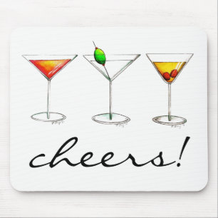 Prost! Margarita Manhattan Cosmo Cocktail Glas Mousepad