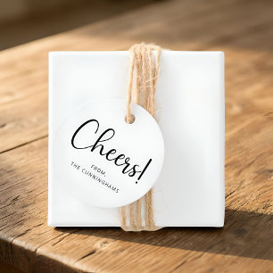 Prost! Moderne elegante einfache chic Familie Name Geschenkanhänger